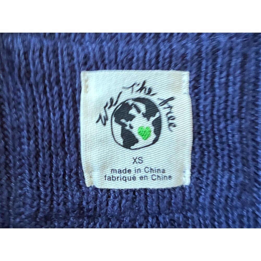Free People WE THE FREE Blue Button Up Crop Cardigan Sweater Top Women's Size XS - Picture 4 of 11